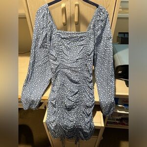 Wild Fable Blue and White Long Sleeve Dress